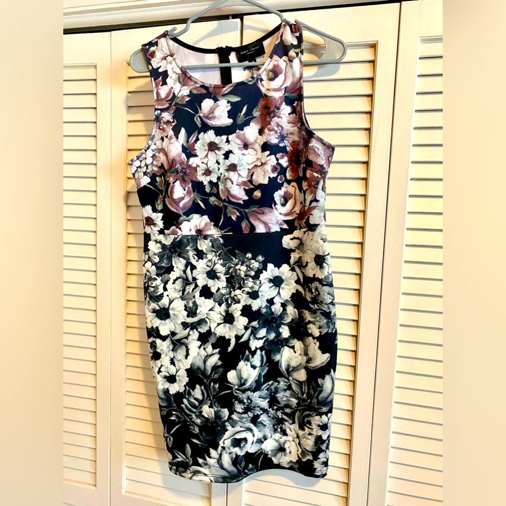 NWT Romeo + Juliet Couture Pink and Black Mini Bodycon Dress Size XL